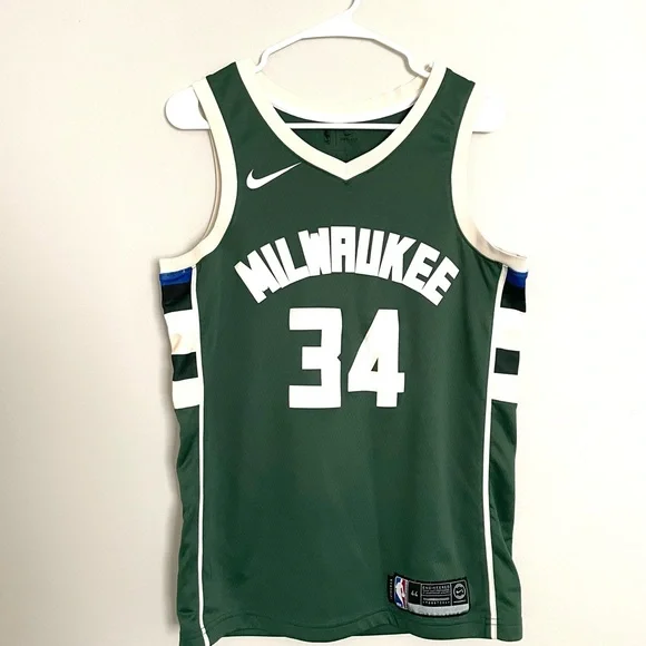 Nike NBA Bucks Jersey Antetokounmpo Green Basketball Jersey - Picture 1 of 7